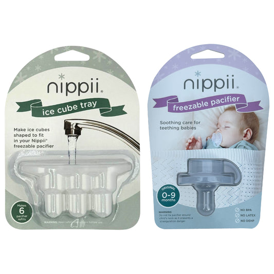 Original Freezable Teething Pacifier and Ice Cube Tray Bundle