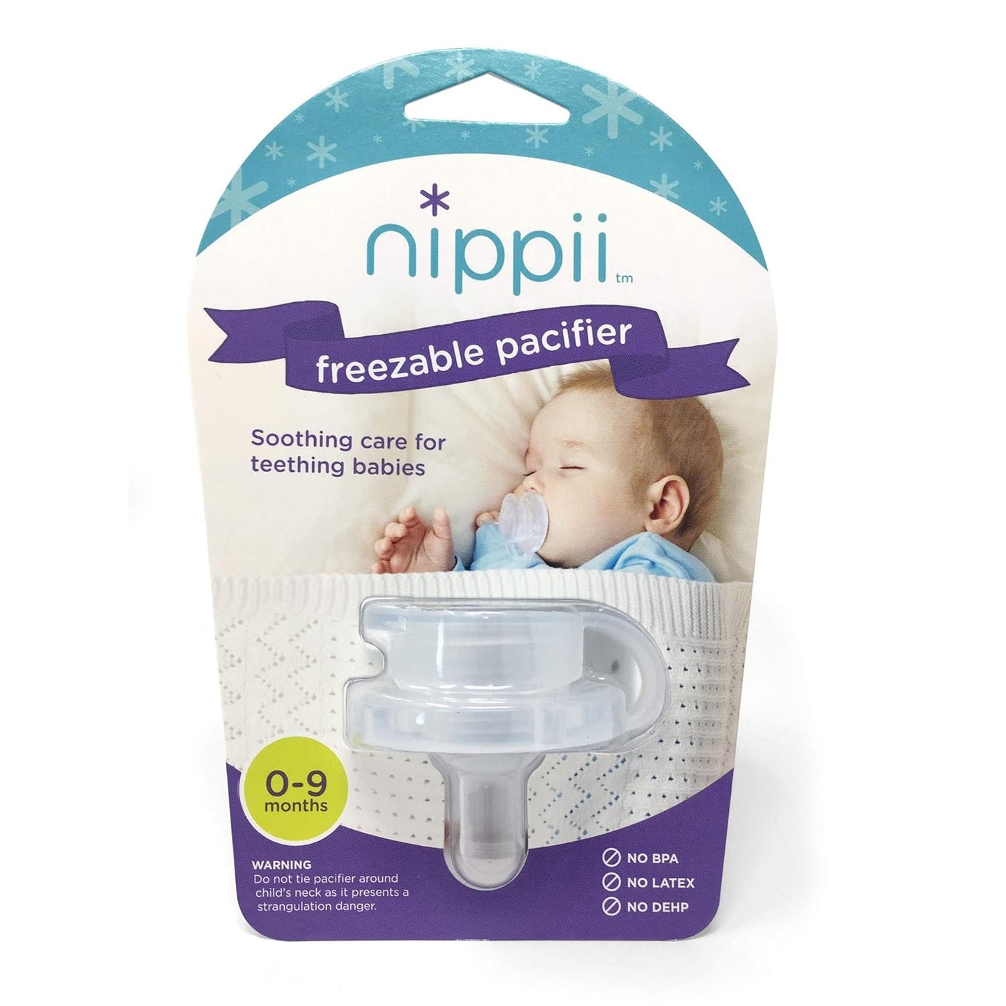 Nippii Original Freezable Pacifier and Ice Cube Tray Bundle.