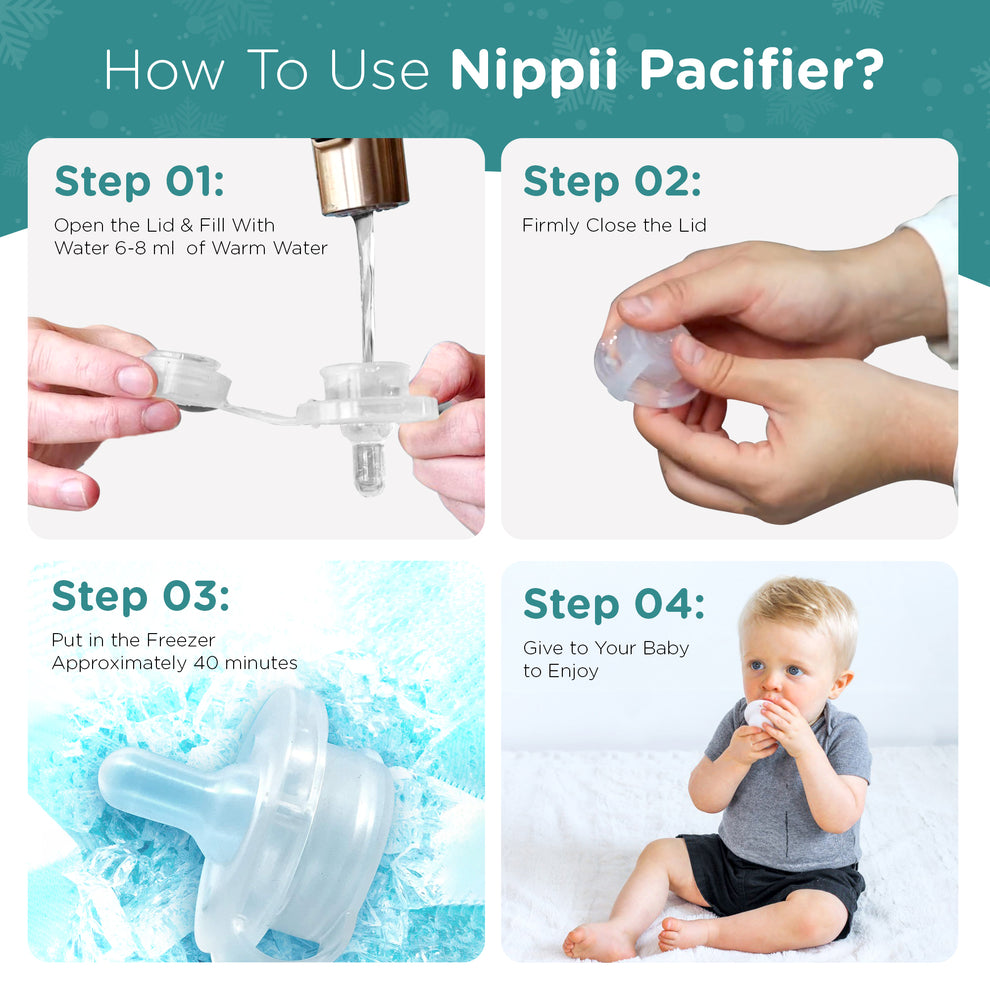 Nippii Orthodontic Freezable Pacifier for Baby Teething Relief | BPA ...