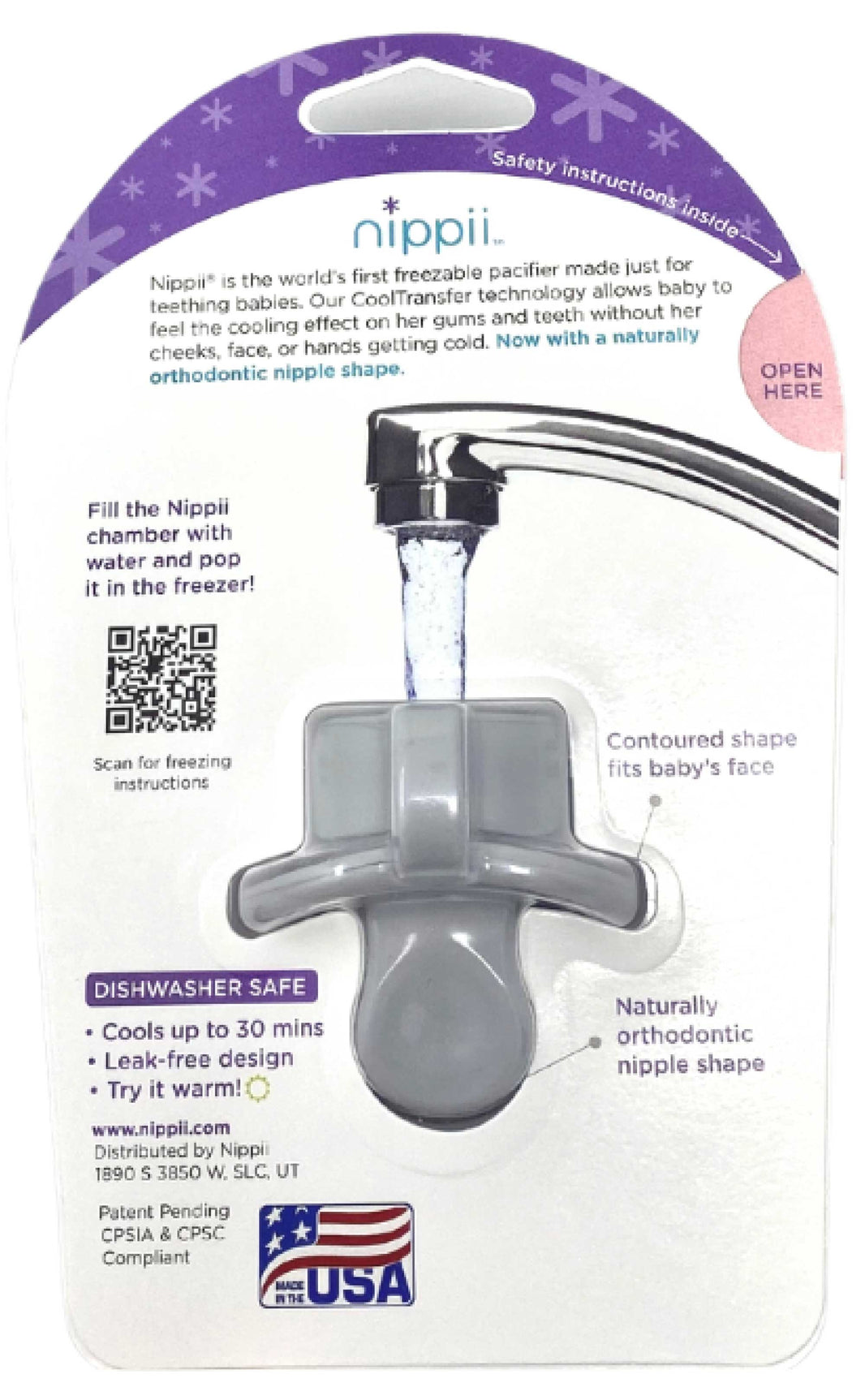 Nippii Teething relief for babies Freezable teether pacifier